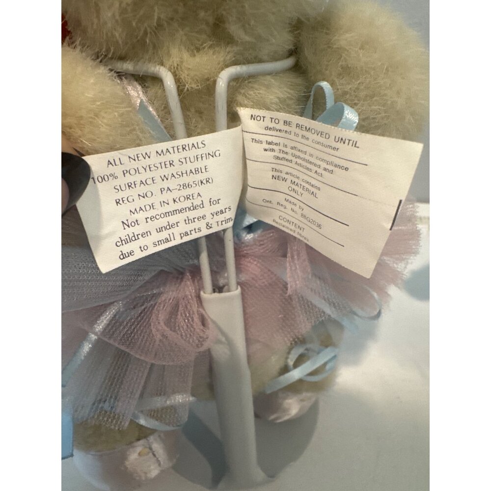 Vtg Muffy Vanderbear 1982 & Hoppy Vanderhare 1990 Ballerina Plush Paw de Deux 8" - Picture 6 of 10